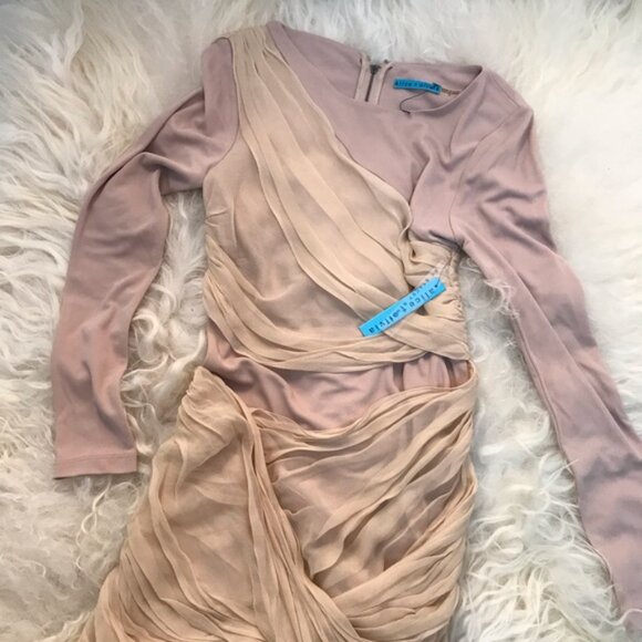 ALICE + OLIVIA Bateau Neckline Mini Dress - Picture 3 of 7